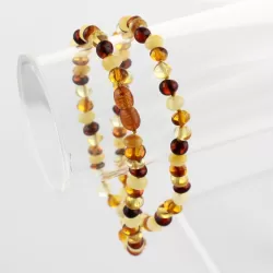 Multi BAROQUE beads Baltic amber necklace 53cm