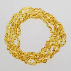 5 Lemon BEANS Baltic amber teething necklaces 32cm