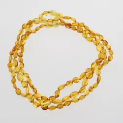 3 Honey BEANS Baltic amber teething necklaces 32cm