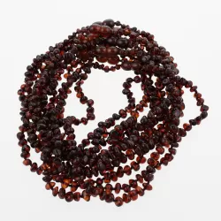 10 Ruby BAROQUE Baltic amber teething necklaces 32cm
