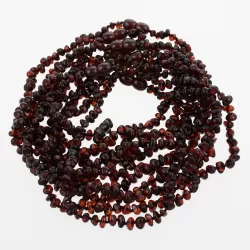 10 Ruby BAROQUE Baltic amber teething necklaces 32cm