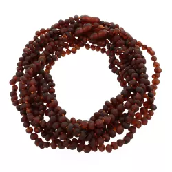 10 Raw Cognac BAROQUE Baltic amber teething necklaces 32cm