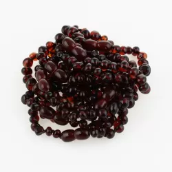 10 Ruby BAROQUE Baltic amber teething bracelets 16cm