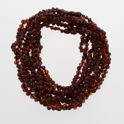 10 Cognac BAROQUE teething Baltic amber necklaces 38cm