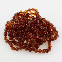 10 Cognac BAROQUE Baltic amber adult bracelets 19cm