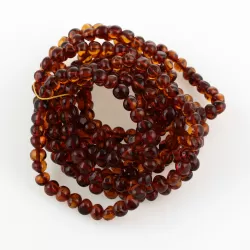 10 Cognac BAROQUE Baltic amber adult stretch bracelets 19cm