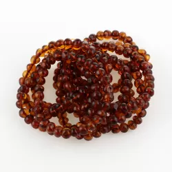 10 Cognac BAROQUE Baltic amber adult stretch bracelets 19cm