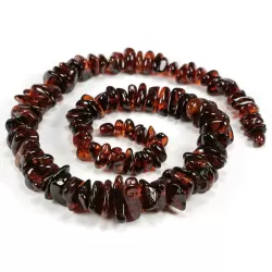 Large cognac BAROQUE beads Baltic amber necklace 24in