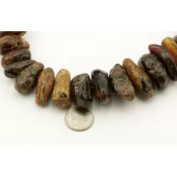Huge dark HEALING Baltic amber beads necklace 24in