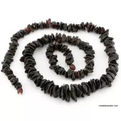 Large cherry nuggets Baltic amber necklace 31in