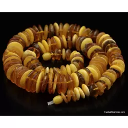 Butter buttons Baltic amber necklace 24in