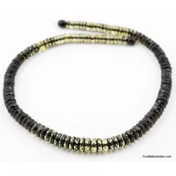 Faceted BUTTONS Baltic amber necklace 19in