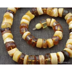 Natural butter BUTTONS Baltic amber necklace 24in