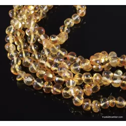 5 Honey BAROQUE beads Baltic amber adult necklaces