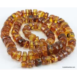Natural honey BUTTONS Baltic amber necklace 24in