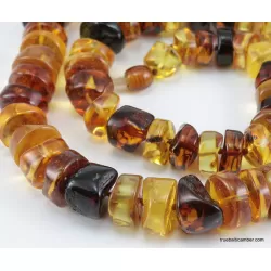 Natural honey BUTTONS Baltic amber necklace 25in