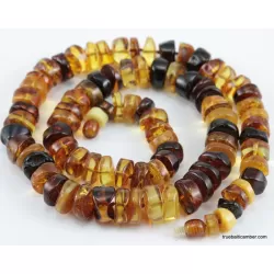 Natural honey BUTTONS Baltic amber necklace 25in