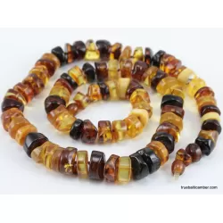 Natural honey BUTTONS Baltic amber necklace 24in