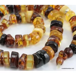 Natural honey BUTTONS Baltic amber necklace 24in