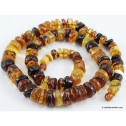 Natural honey BUTTONS Baltic amber necklace 24in