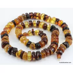 Natural honey BUTTONS Baltic amber necklace 25in