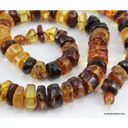 Natural honey BUTTONS Baltic amber necklace 25in