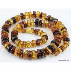 Natural honey BUTTONS Baltic amber necklace 24in