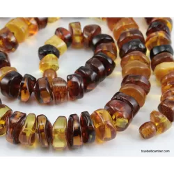 Natural honey BUTTONS Baltic amber necklace 25in