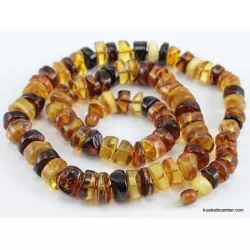 Natural honey BUTTONS Baltic amber necklace 25in