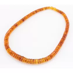 Faceted BUTTONS Baltic amber necklace 18in