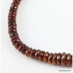 Faceted BUTTONS Baltic amber necklace 18in
