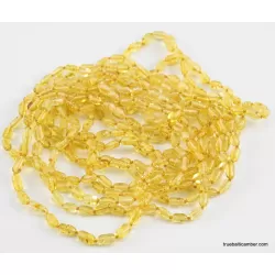 Cylinder beads HQ Baltic amber teething necklace