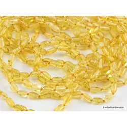 Cylinder beads HQ Baltic amber teething necklace