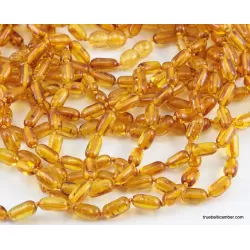 Cylinder beads HQ Baltic amber teething necklace