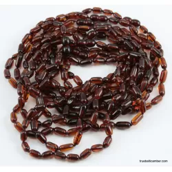 Cylinder beads HQ Baltic amber teething necklace