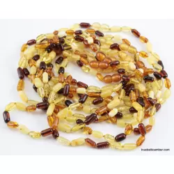 Cylinder beads HQ Baltic amber teething necklace