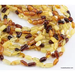 Cylinder beads HQ Baltic amber teething necklace