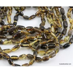 Cylinder beads HQ Baltic amber teething necklace