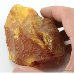 Massive genuine Baltic amber fossil stone 157g
