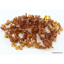 10 Cognac Leave  Baltic amber elastic adult bracelets