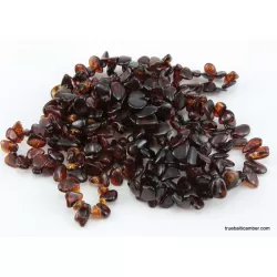 10 Cognac Leave  Baltic amber elastic adult bracelets