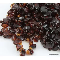 10 Cognac Leave  Baltic amber elastic adult bracelets