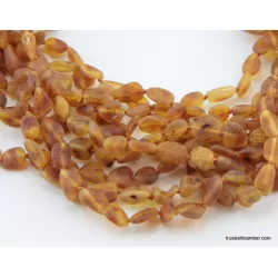 10 Cognac RAW BEANS Baltic amber adult necklaces
