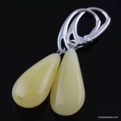 Butter drops Baltic amber earrings
