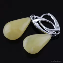 Butter drops Baltic amber earrings