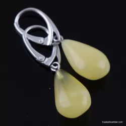 Butter drops Baltic amber earrings