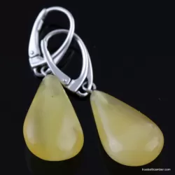 Butter drops Baltic amber earrings