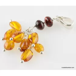 Grape bunch Baltic amber dangle pendant