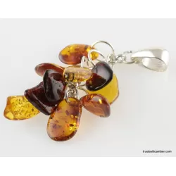 Dangling pieces Baltic amber pendant