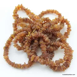 10 Cognac Raw NUGGETS Baltic amber adult strech bracelets